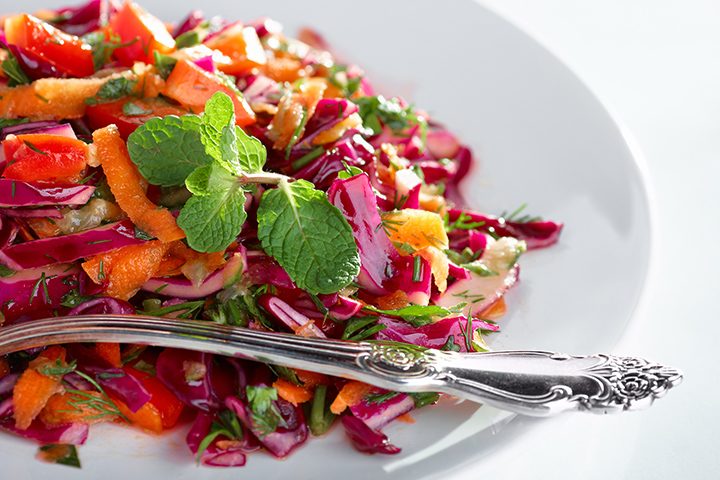 Orange, Carrot, Mint & Red Onion Salad